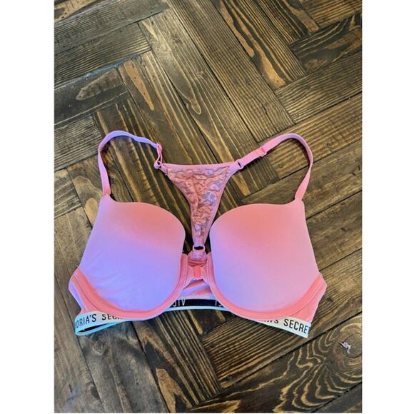 PINK Victoria's Secret Black and White Paisley Bra - Picture 13 of 16